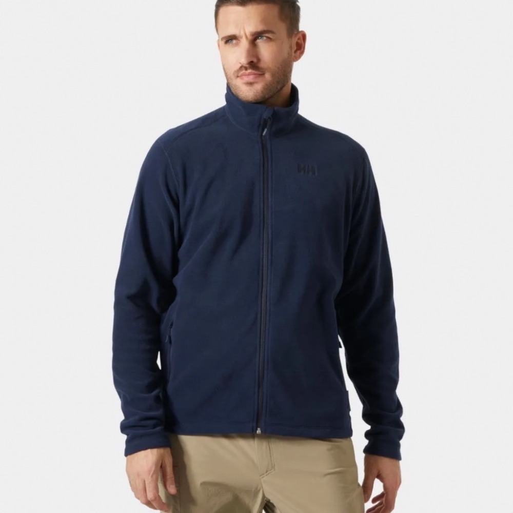 Helly Hansen Daybreaker Fleece Men Small Jacket Navy Blue Full Zip Mock Neck